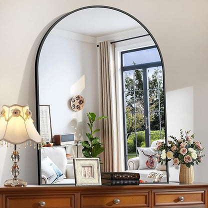 CIRCUMI Arched Wall Mirror, Metal Frame, Large Size