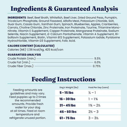Solid Gold High Protein Wet Dog Food for Large Dogs & Small Dogs - Soft Grain Free Canned Dog Food w/Real Beef, Prebiotics & Superfoods for Gut Health & Immune Support - All Ages - 6ct 13.2oz Cans