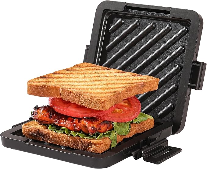 Microwave Toastie Sandwich Maker, Nonstick Plate Panini Maker, Versatile