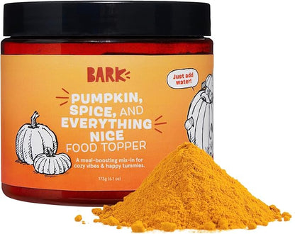 Barkbox Pumpkin Spice Digestive Food Topper Broth Powder, All Life Stages, Large & Small Breeds - 6.1oz