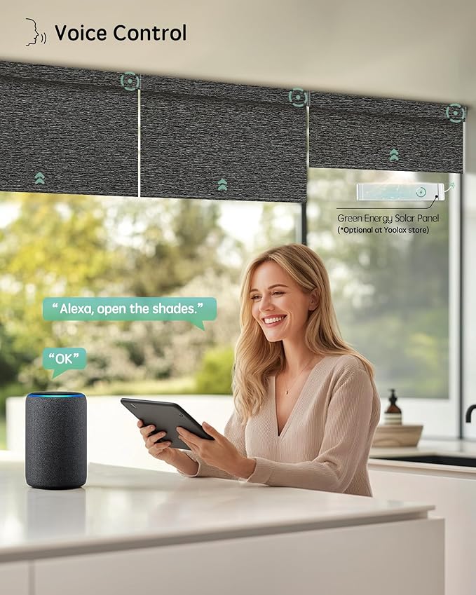 Yoolax Motorized Blinds with Remote, Smart Blinds