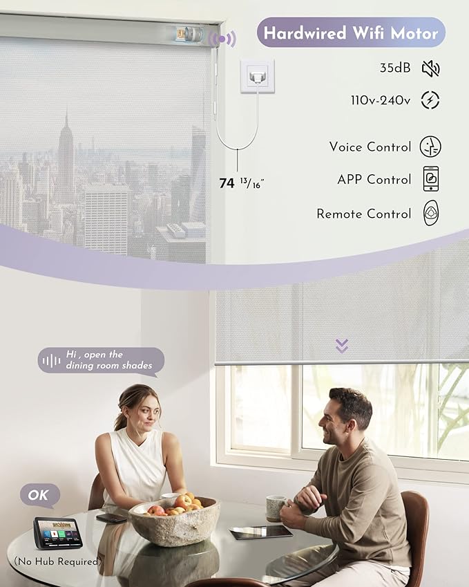 Graywind Motorized Roller Shades Compatible