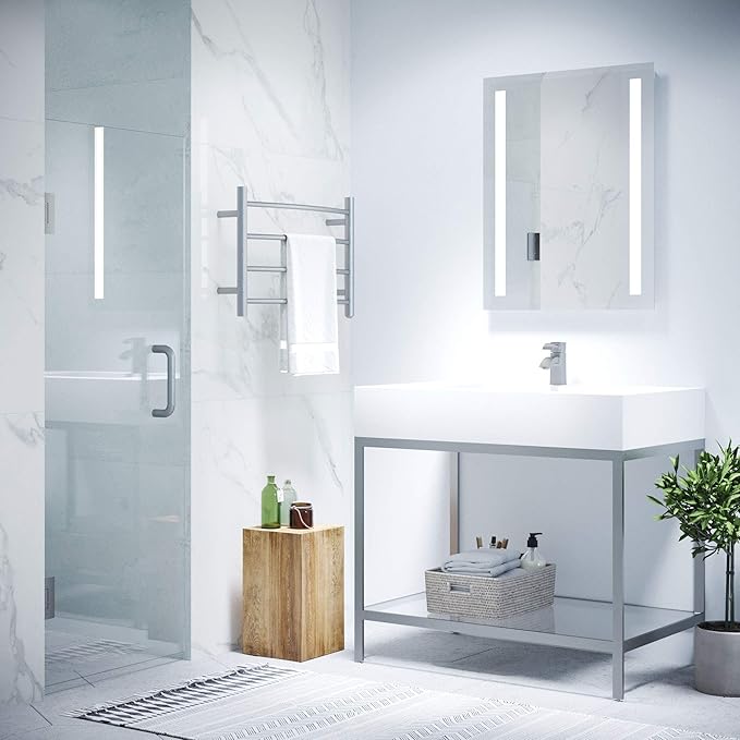 ANZZI 70" x 24" Frameless Shower Door in Brushed Nickel, Water Repellent Glass