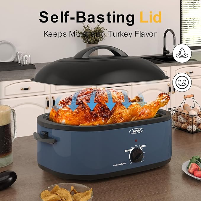 Sunvivi 22lb 18-Quart Roaster Oven, Electric Roaster Oven