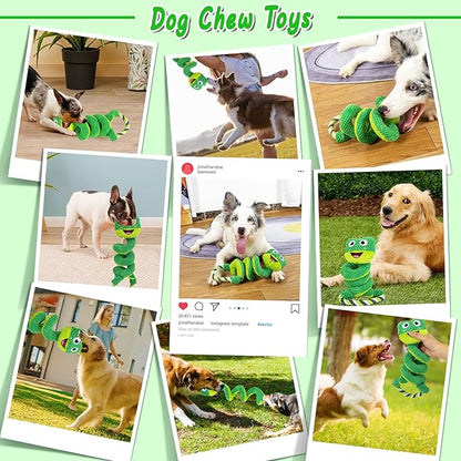VIWIK Interactive Plush Squeaky Toys for Large, Medium, Small Dogs - Smart Breed Puppy Toys for Boredom, Tug of War, Teething