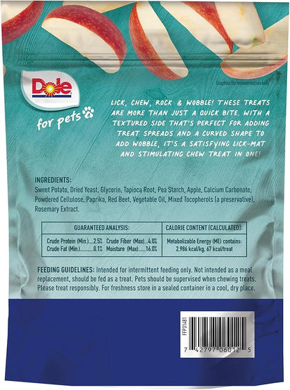 Dole Apple Flavor Dog Treats, Small Breed, 8oz, 10ct | Real Fruit, No Wheat, Corn, Soy, Artificial Flavors, Colors, or Preservatives