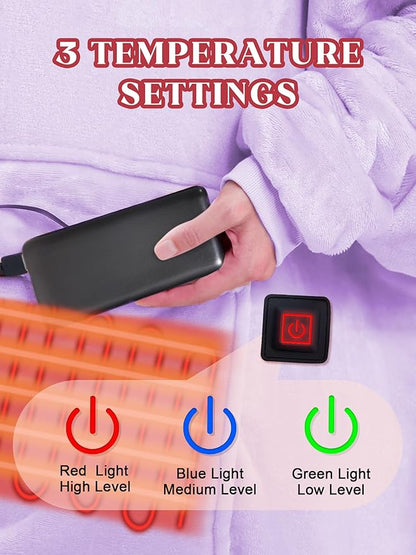 MAXEVE Heated Wearable Blanket Hoodie