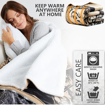 Harry Potter Gifts Heated Blanket Electric, Queen Size Luxurious Fleece