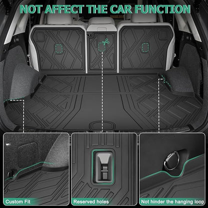 Cargo Mat for Genesis GV80 5-Seat 2021-2026 (Not for Coupe) Seat Back Mats | Custom Fit. All Weather Protection. Waterproof. Odorless. Easy to Clean