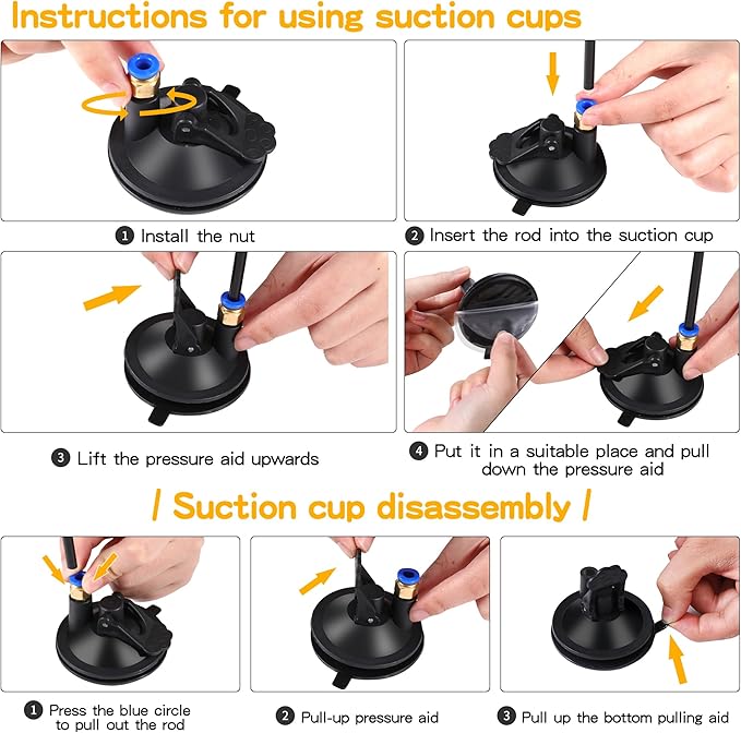 Soarer 4-in-1 Interactive Cat Feather Toys,12Pcs Durable Fishing Pole Cats Feathers Toy Replacements,Enhanced Suction Cup Cats Wand Toy,2 Types Door Hanging Cat String Toys for Indoor Kitten