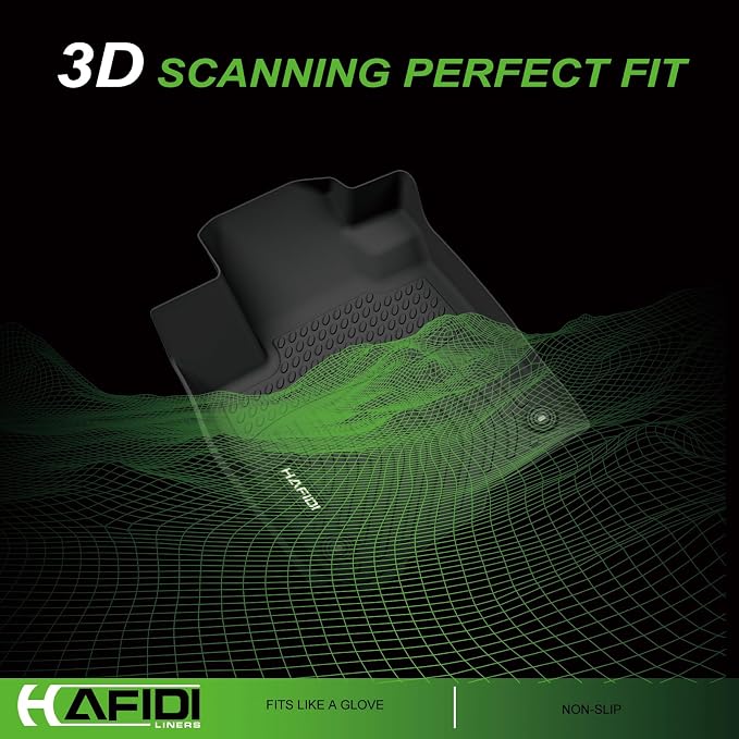 HAFIDI® Floor Mats & Cargo Liner Set Fit for Chevy Tahoe & GMC Yukon 2015-2020 (Only for 7 Seats, Not for XL) All Weather Protection TPE Anti-Slip Automotive Floor Liners Custom Accessories - Black