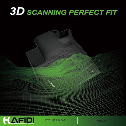 HAFIDI® Floor Mats & Cargo Liner Set Fit for Chevy Tahoe & GMC Yukon 2015-2020 (Only for 7 Seats, Not for XL) All Weather Protection TPE Anti-Slip Automotive Floor Liners Custom Accessories - Black