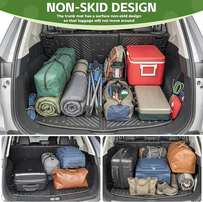 Cargo Liners for 2021-2026 Nissan Rogue Trunk Mat with Seat Back Cover Accessories, All Weather Rear Cargo Mat Backrest Protector(Not for Sport Models)