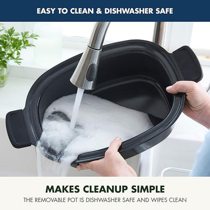 GreenPan Elite 8-in-1 Programmable 6QT Electric Slow Cooker, Dishwasher Safe