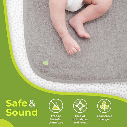 PeapodMats Bedwetting Waterproof Bed Mat, Reusable 3x3 Sand | Washable reusable bed mat for bedwetting, incontinence, kids, adults, pets, and mattress protection.
