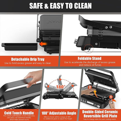 CATTLEMAN Panini Grill Press Sandwich Maker