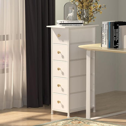GiftGo Narrow Dresser Cabinet Vertical Slim Dresser Chest of Drawers Skinny