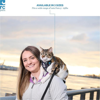 RC Pets Adventure Kitty Cat Harness | Adjustable Airmesh Vest with D-Ring and 6ft Leash for Walking and Travel | Maze, Medium