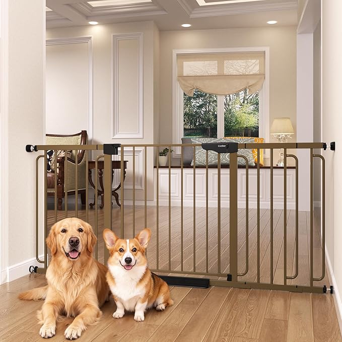 Cumbor Extra Wide Baby Gate, 36.6-69" Walk-Through Dog Gate