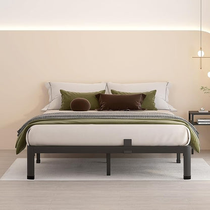 MAF 10 Inch Full Size Metal Platform Bed Frame with Round Corner Legs, 3000 LBS Heavy Duty Steel Slats Support, Noise Free, No Box Spring Needed, Easy Assembly