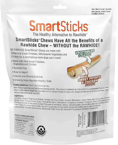 SmartBones SmartSticks, Treat Your Dog to a Rawhide-Free Chew Made With Real Meat and Vegetables