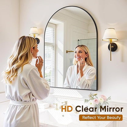 Arched Mirror 20"x30", Bathroom Mirror, Wall Mounted Vanity Mirror