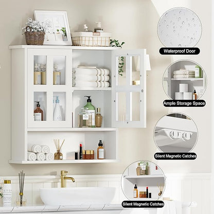 Modern Hanging Bathroom Cabinet, Sturdy Wooden Medicine Cabinet