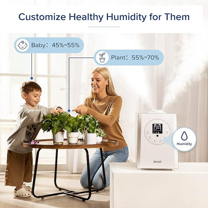 LEVOIT Humidifiers for Bedroom Large Room Home, 6L Warm and Cool Mist