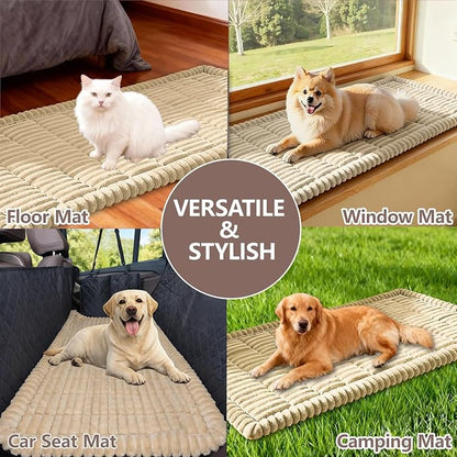 Waterproof Couch Cover for Dogs Washable,Nonslip Fuzzy Durable Pet Friendly | Soft Slipcovers for 3 Cushion Sofa Cover,Plush Thick Protector Fits Mat Bed Leather & Fabric Couches (White 27.6"x70.9")