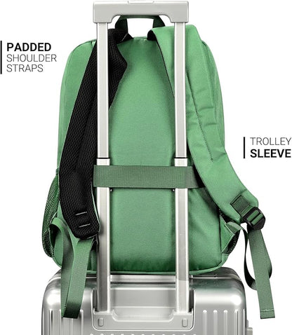 ZORFIN 26L Backpack for College, and Travel: Water Resistant Bookbag - Lemon Green