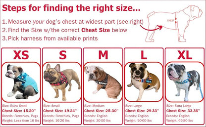 Adjustable Dog Harness– No Pull, No Choke – for English Bulldogs, French Bulldogs, Pugs & Broad-Chested Breeds – Easy, Safe Walks (Fries, Medium)