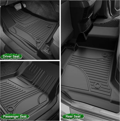 AOMSAZTO Floor Mats for 2022-2026 Toyota Tundra/Tundra Hybrid (Only CrewMax Cab) 5.5FT Truck Bed Mat - All Weather Protection Floor Liners & Bed Liner Set Accessories