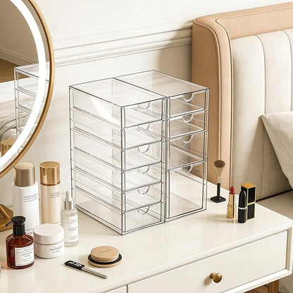 Prsildan Acrylic Drawer Makeup Organizer