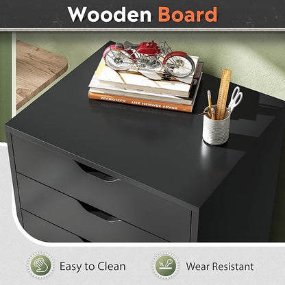 DEVAISE 5-Drawer Chest, Wood Storage Dresser File Cabinet