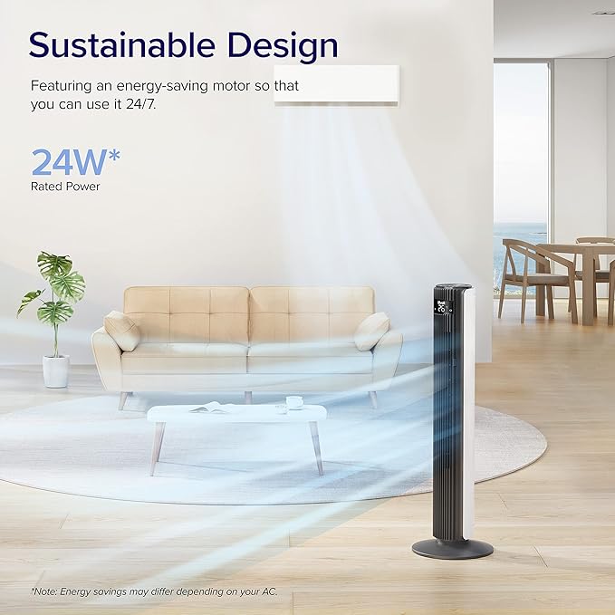 LEVOIT Smart 42 inch Tower Fan for Bedroom, DC motor, Oscillating
