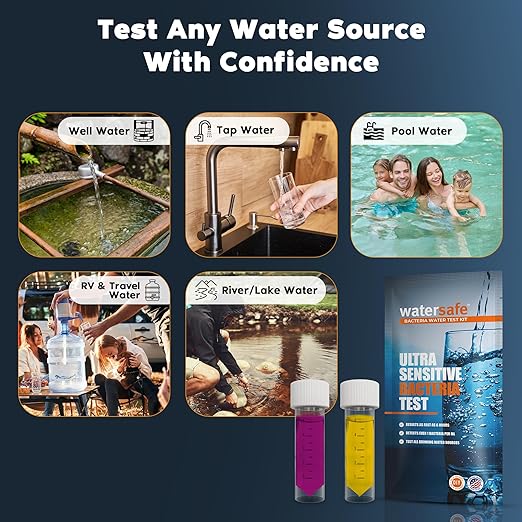 Watersafe® Bacteria Water Test Kit – USA-Made – Results as Fast as 6 Hours –