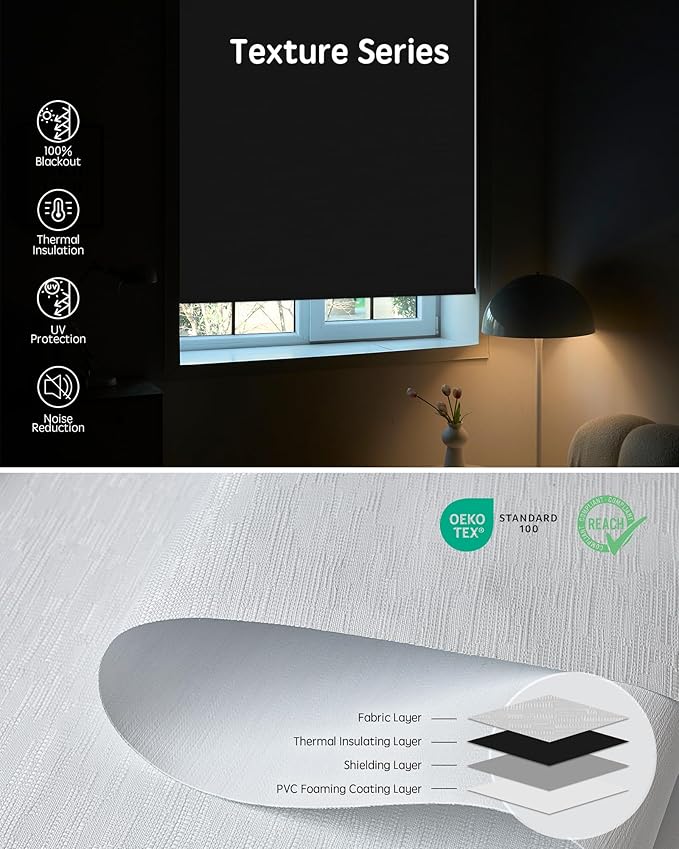 Yoolax Motorized Blinds with Remote, Smart Blinds