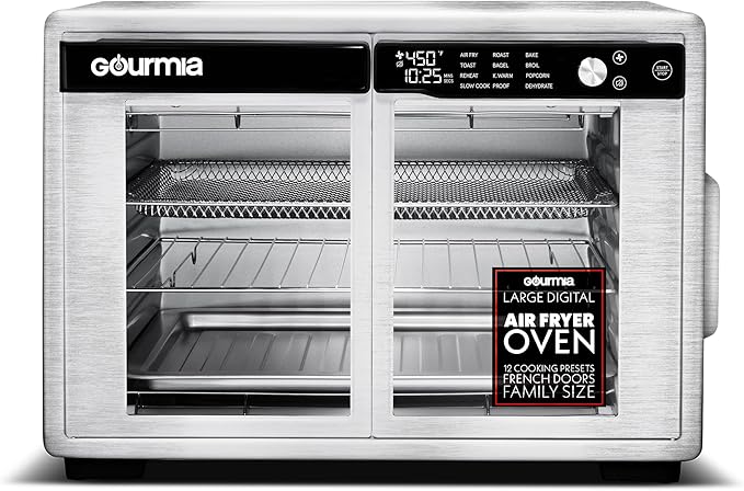 Gourmia French Door Air Fryer Oven - 37 Qt Large Capacity Convection Toaster