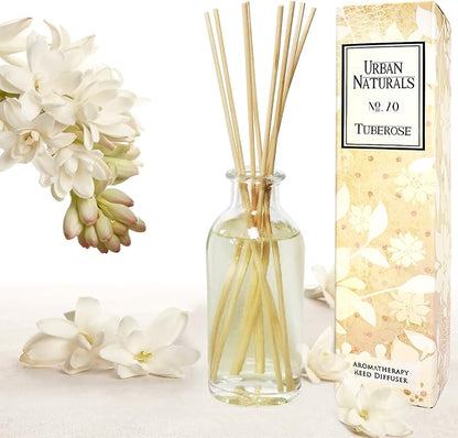 Urban Naturals Tuberose Fragrance Oil Reed Diffuser | Exotic Tuberose and