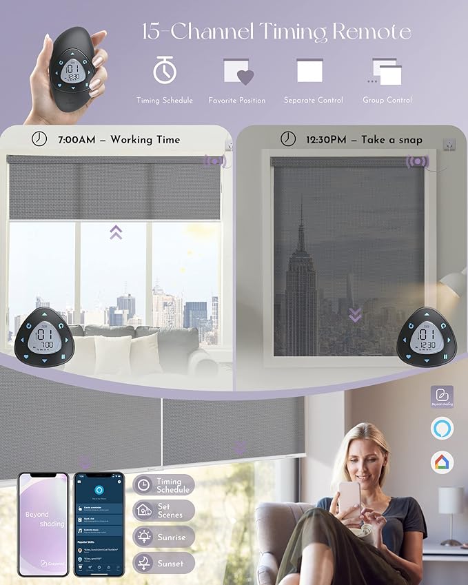 Graywind Motorized Solar Shades Compatible
