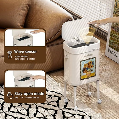 MRBIN Metal Motion Sensor Kitchen Trash Can