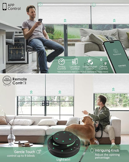Yoolax Motorized Blinds with Remote, Smart Blinds
