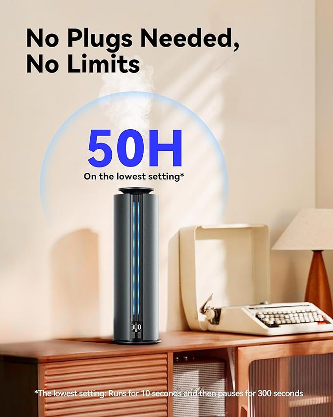 1800 Sq Ft Cordless Waterless Diffuser, 100ml Hotel Collection Diffuser Scent