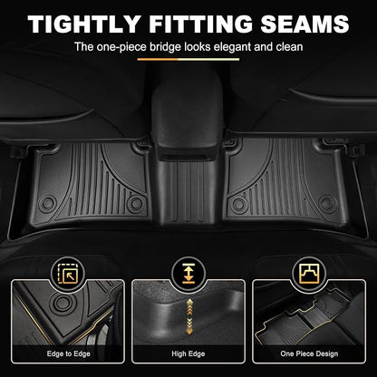 Automotive Floor Mats & Cargo Liners Compatible with 2014 2015 2016 2017 2018 2019 Toyota Corolla Floor Mats & Trunk Mat Set, All Weather TPE Floor Liners Cargo Mats (Not fit Hatchback Model).