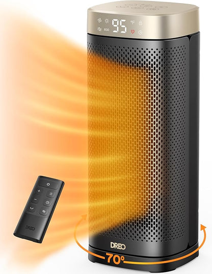 DREO Space Heaters for Indoor Use Large Room, 70 ° Oscillation, Fast Heating