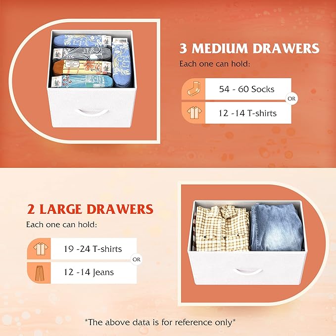 WLIVE White Dresser for Bedroom
