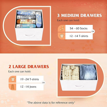 WLIVE White Dresser for Bedroom