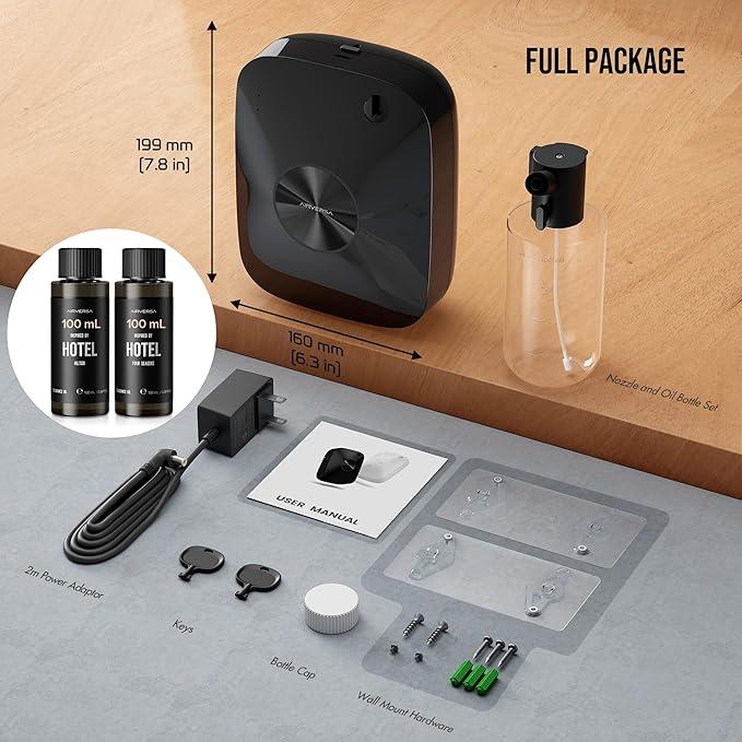 Smart Waterless Essential Oil Diffuser Hotel Scent Starter Kit, 400mL Capacity