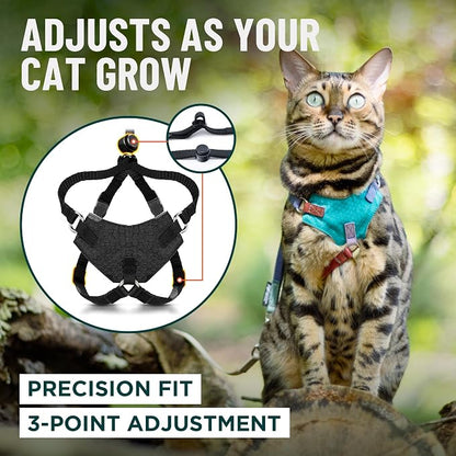 Houdini™ Escape Proof Cat Harness and Leash (Pink, XL) | Adjustable walking vest with 6ft lead, breathable mesh, secure snug fit, lightweight for travel, hikes and daily adventures