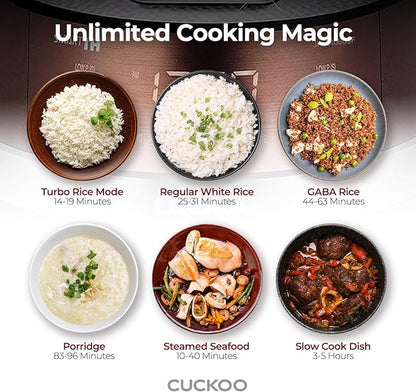 CUCKOO CRP-JHR1009F | 10-Cup Induction Heating Pressure Rice Cooker | 19 Menu
